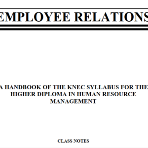 Employee relation pdf class notes