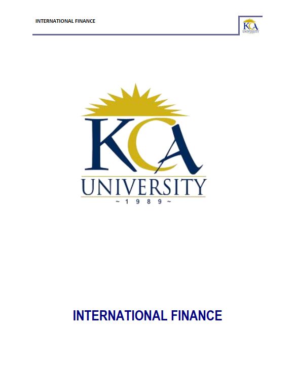 KCA International Finance