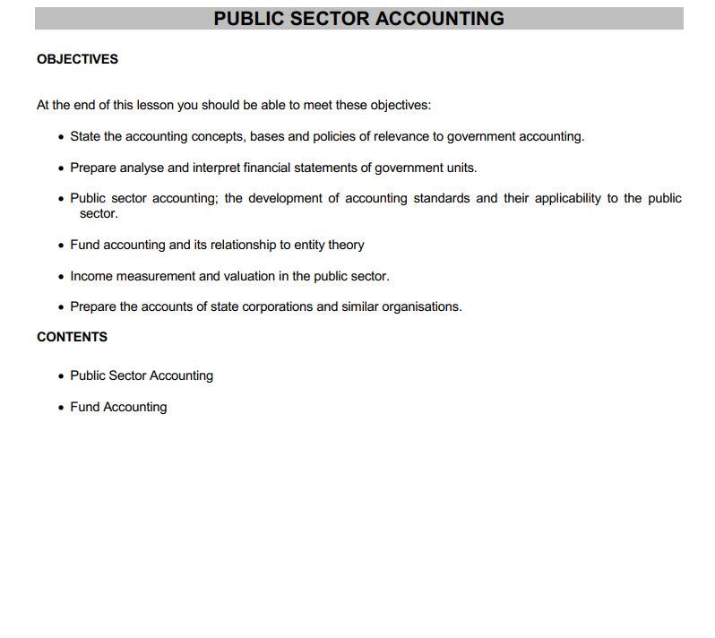 Public Sector Accounting