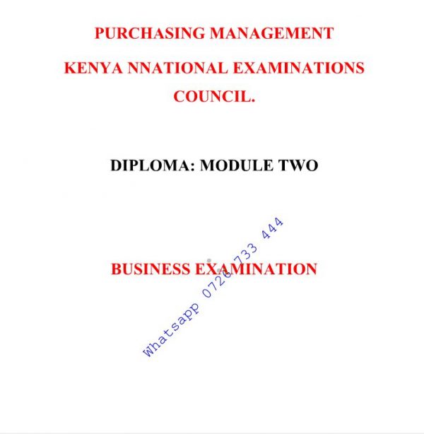 Purchasing Management KNEC Pdf notes