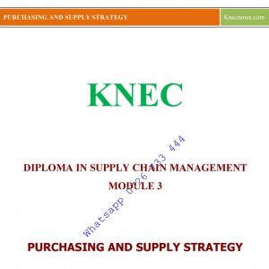 Purchasing and Supply Strategy KNEC notes