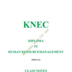 Human and Public Relations notes knec diploma