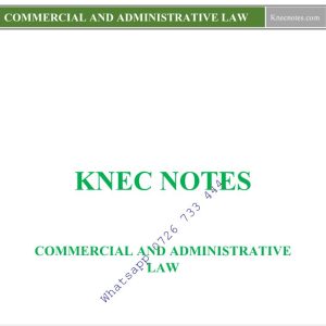 Commercial and Administrative Law notes