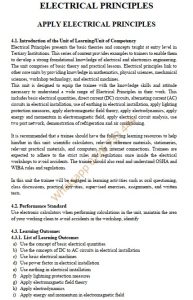 Electrical Principles Pdf notes TVET CDACC Level 6 CBET - pdf notes