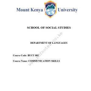 MKU Communication Skills notes
