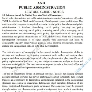 Social Policy Formulation and Public Administration notes
