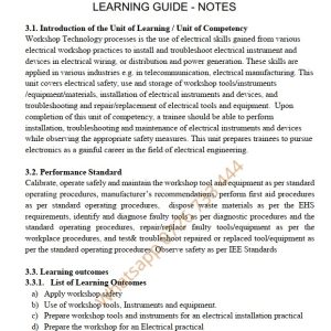 Workshop Technology Perform Workshop Processes Pdf Notes level 6