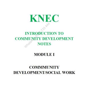 Introduction to Community Development pdf KNEC notes