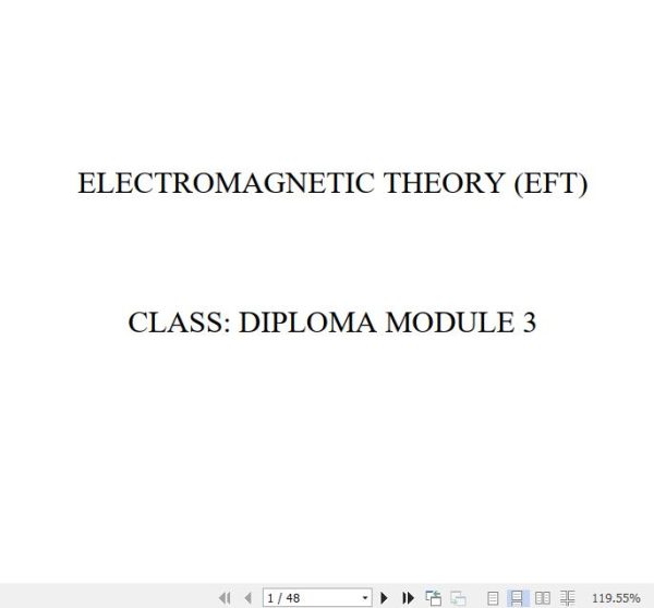 Electromagnetic Fields Theory Notes