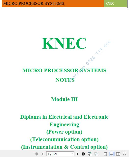 Micro Processor Systems Pdf notes