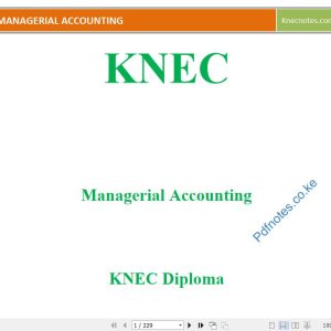 Managerial Accounting KNEC notes