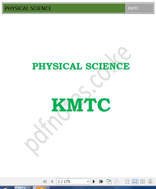 KMTC Physical Science Notes