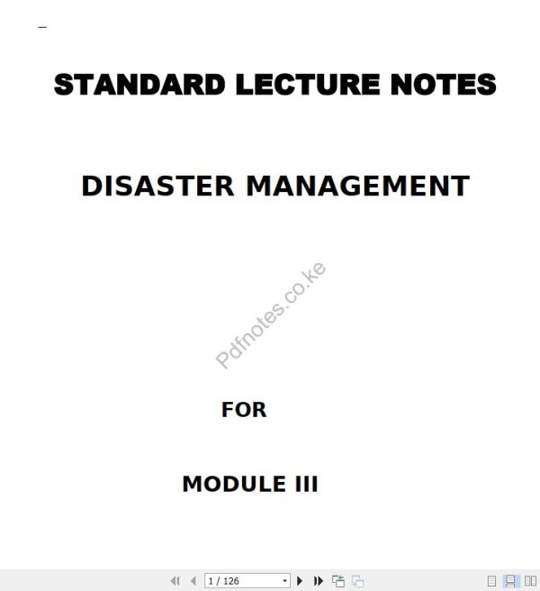 Disaster Management