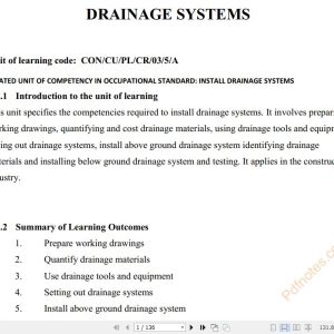 Drainage Systems Pdf notes Level 5 TVET CDACC