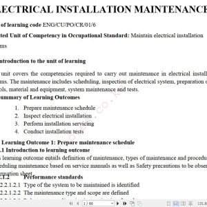  Electrical Installation Maintenance