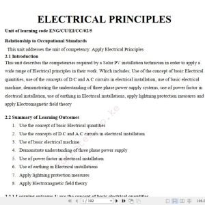 Electrical Principles Pdf notes TVET CDACC Level 5 CBET
