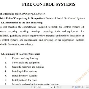 Fire Control System Pdf notes Level 5 TVET CDACC