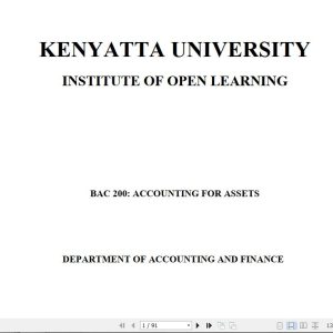 BAC 200 Accounting for Assets