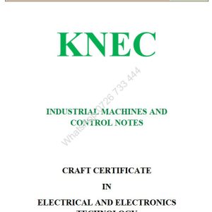 Industrial Machines and Control (IMC) Pdf Notes KNEC