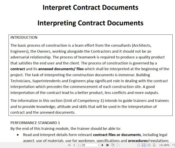 Interpreting Contract Documents