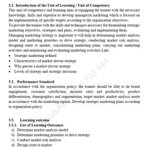 Managing Marketing Strategy /Manage Marketing Strategy Pdf notes TVET CDACC Level 6 CBET