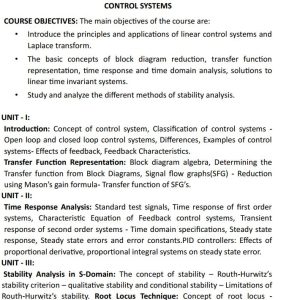 Control Systems notes