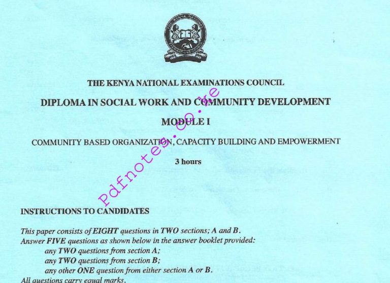 KNEC Community Based Organizations, Capacity Building and Empowerment ...