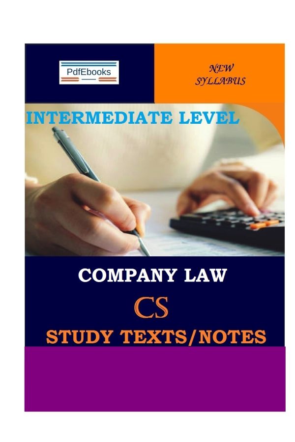 CS Company Law Pdf study notes