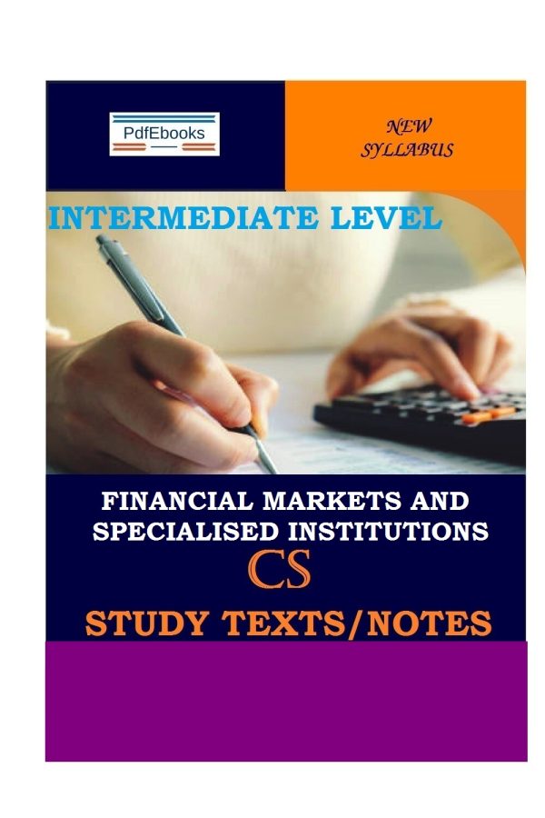 Financial Markets and Specialised Institutions Pdf study notes