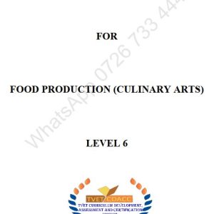 CBET Food Production (Culinary Arts) Level 6 TVET CDACC
