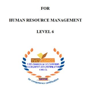 CBET Human Resource Management Level 6 TVET CDACC
