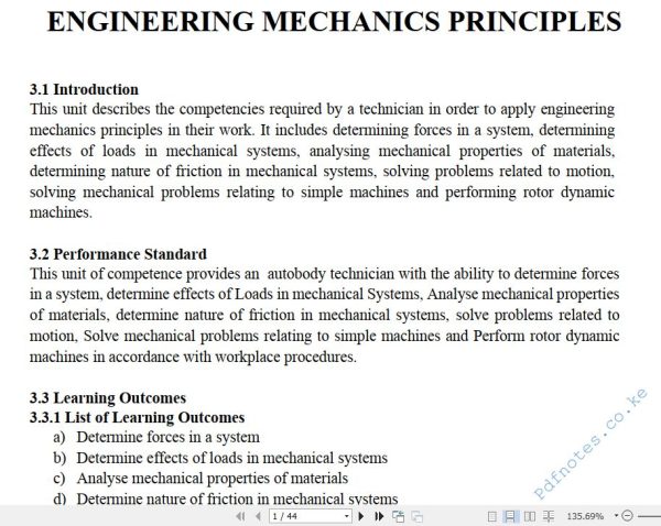 Engineering Mechanics Principles notes