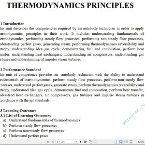 Thermodynamics notes Pdf notes TVET CDACC Level 6 (Autobody)