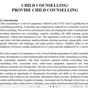 Child counselling