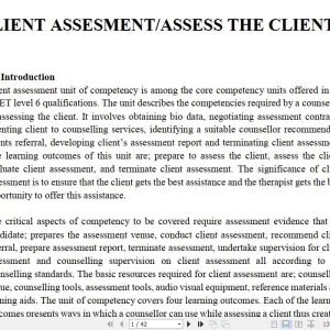 Client assessment pdf notes