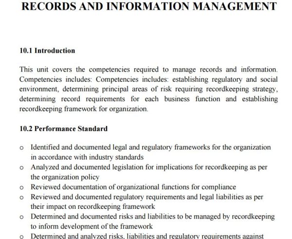 Records and Information Management System