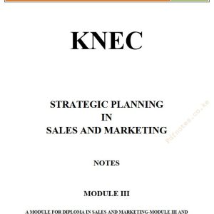 Strategic Planning In Sales and Marketing