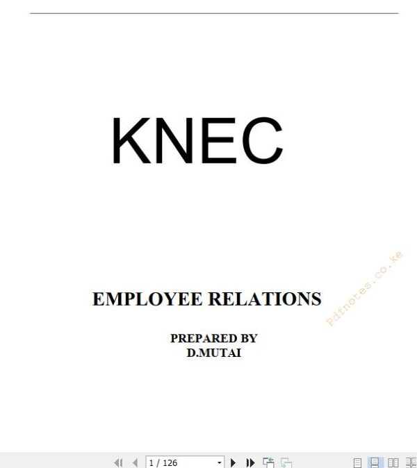 Employee relations notes