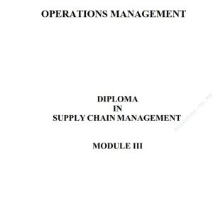 Operations Management Pdf notes KNEC