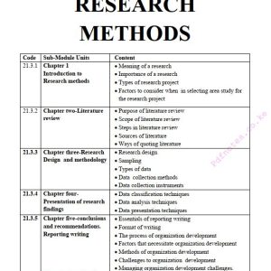 Research Methods Knec notes