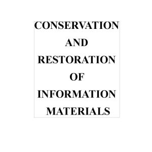 Conservation and Restoration of Information Materials KNEC notes