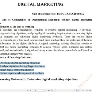 Digital Marketing Learning guide notes