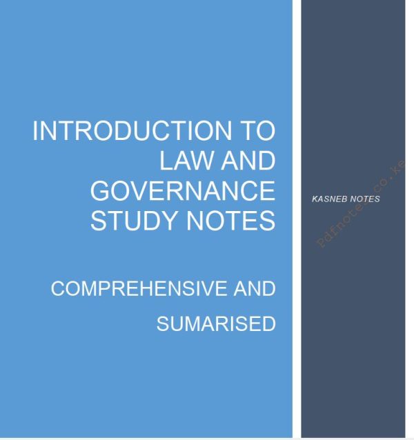 Introduction to law and Governance notes new syllabus
