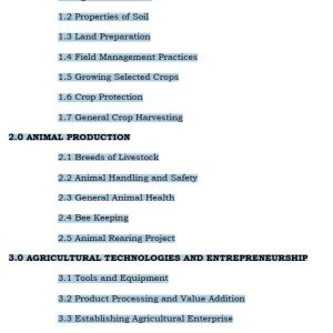 Grade 10 Applied Agriculture notes Term 1, 2 and 3