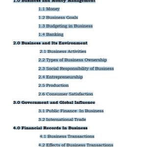 Grade 10 Business Studies Notes Term 1, 2 and 3