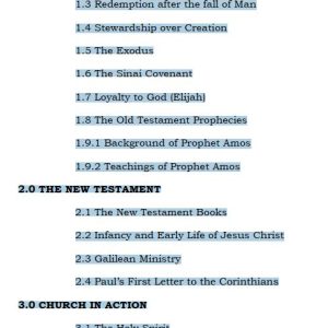 Grade 10 CRE notes Term 1, 2 and 3