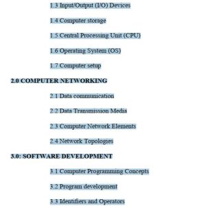 Grade 10 Computer Science notes Term 1, 2 and 3