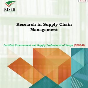 Research in Supply Chain Management Pdf notes