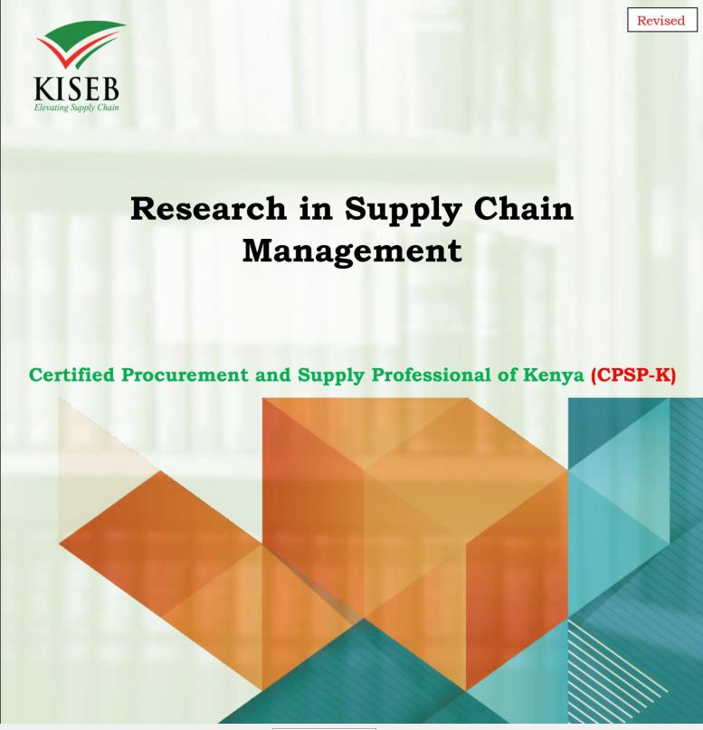 Research in Supply Chain Management Pdf notes